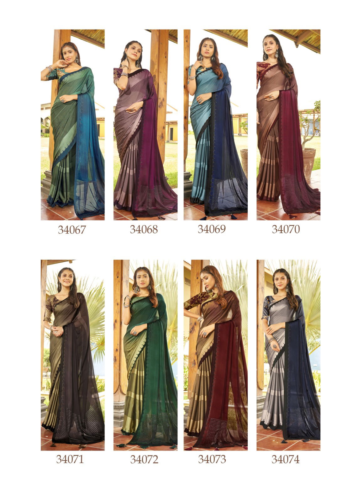 Nackless By Vallabhi Printed Chiffon Sarees Wholesale Shop In Surat